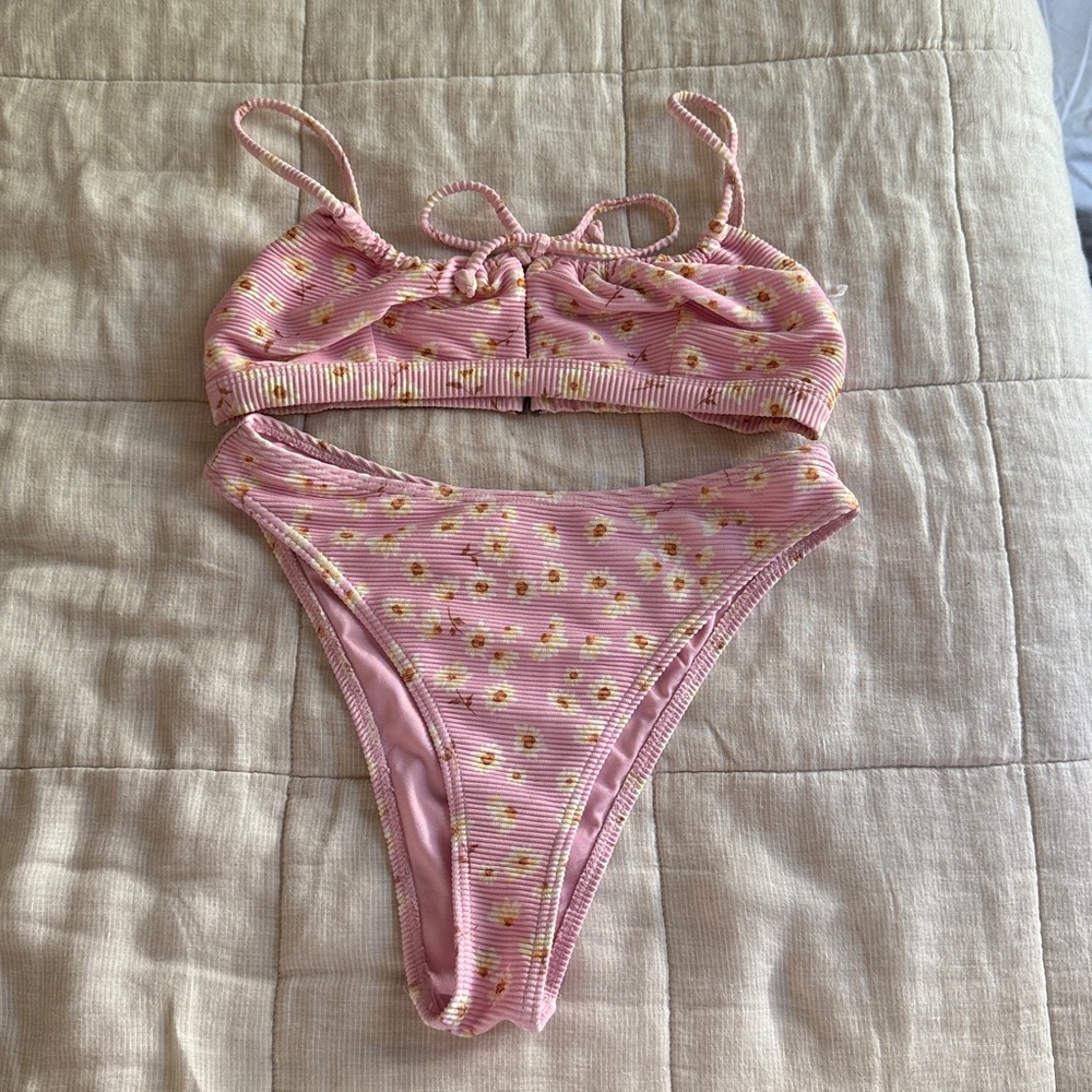 Pink Floral Bikini Set